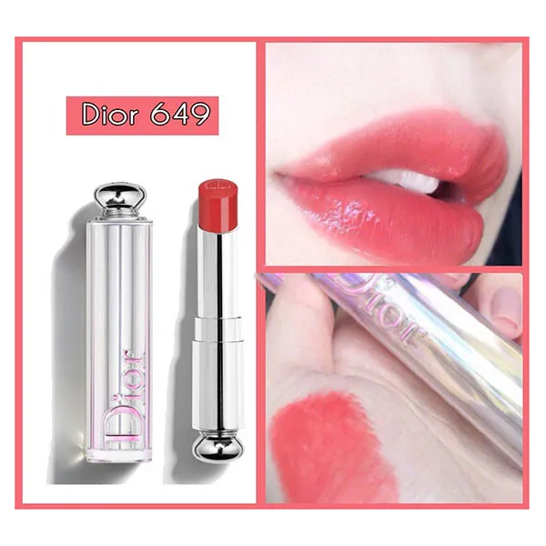 Son Dior 649 Diorosphere Màu Hồng Cam