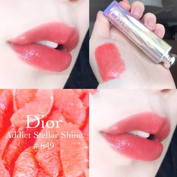 Son Dior 649 Diorosphere Màu Hồng Cam