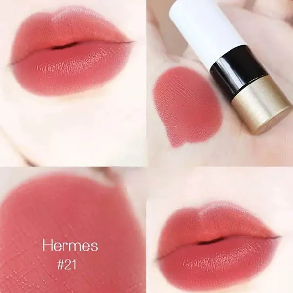 Son Hermès Rouge Satin 21 - Rose Épicé Hoa Hồng Khô - Son Môi - Vua Hàng Hiệu