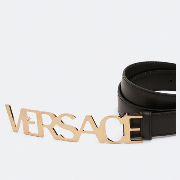 Thắt Lưng Versace Logo Belt Black Leather Bản 3cm Màu Đen Size 75 - 4