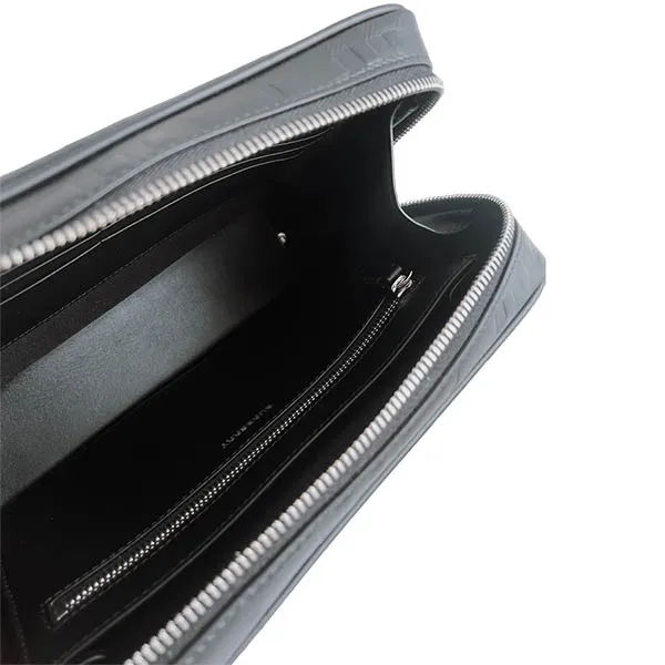 Túi Cầm Tay Burberry Clutch Leather Zip Pouch Màu Đen