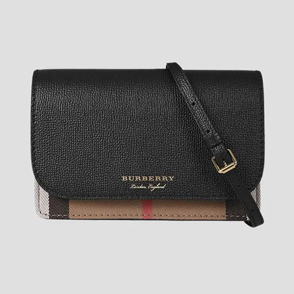 Túi Đeo Chéo Burberry Hamshire House Check Crossbody 80463161 Màu Nâu Đen
