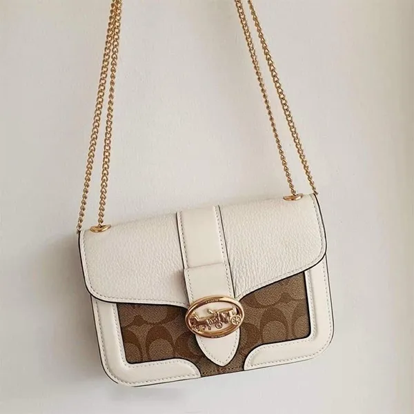 Túi Đeo Chéo Coach Georgie Crossbody In Signature Màu Trắng