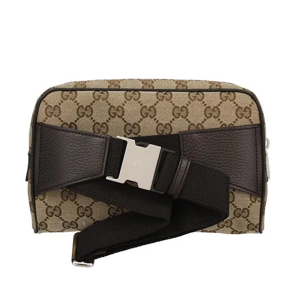Túi Đeo Chéo Gucci GG Canvas Waistbag Beige Ebonyn Màu Nâu Be - Túi xách - Vua Hàng Hiệu