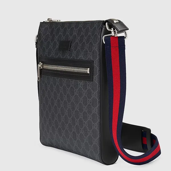 Túi Đeo Chéo Gucci GG Supreme Messenger Bag 474137 K5RLN 1095 Màu Đen - Túi xách - Vua Hàng Hiệu