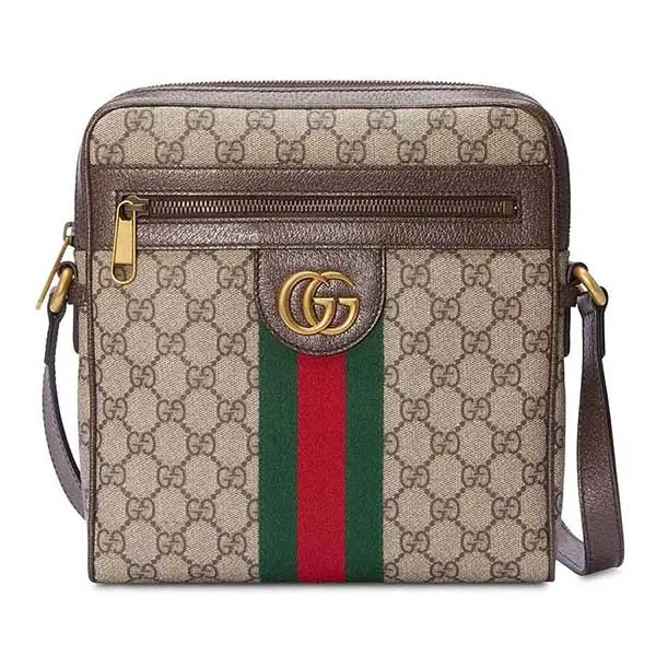Túi Đeo Chéo Gucci Ophidia GG Small Messenger Bag Màu Nâu