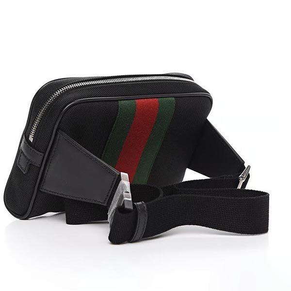 Túi Đeo Chéo Gucci Web Belt Bag Màu Đen - 4