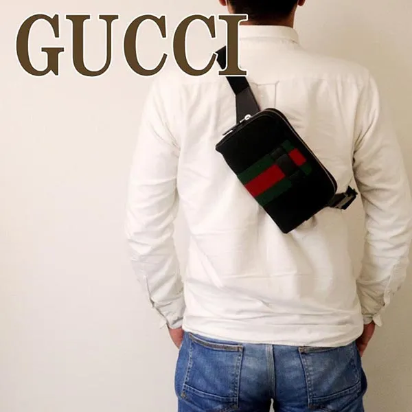 Túi Đeo Chéo Gucci Web Belt Bag Màu Đen - 1