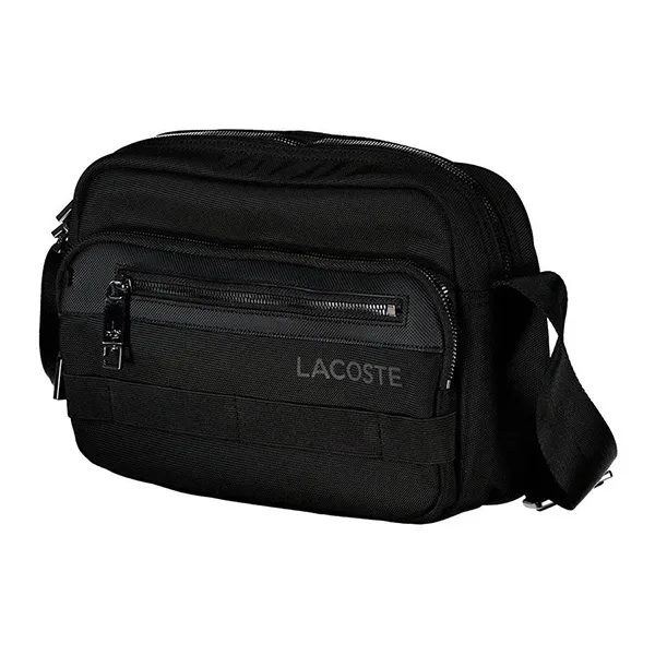 Túi Đeo Chéo Lacoste Men's L On The Go Contrast Details Crossbody Bag NH3567TN Màu Đen