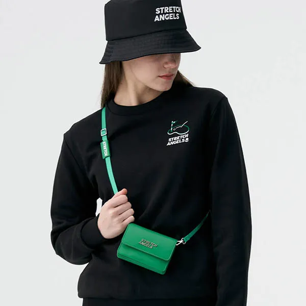 Túi Đeo Chéo Stretch Angels Mini Flap Off White SWCR00321 Màu Xanh Green