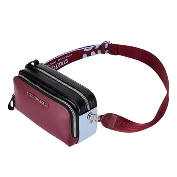 Túi Đeo Chéo Stretch Angels Panini Color Block Bag Mix Màu Đỏ Mận