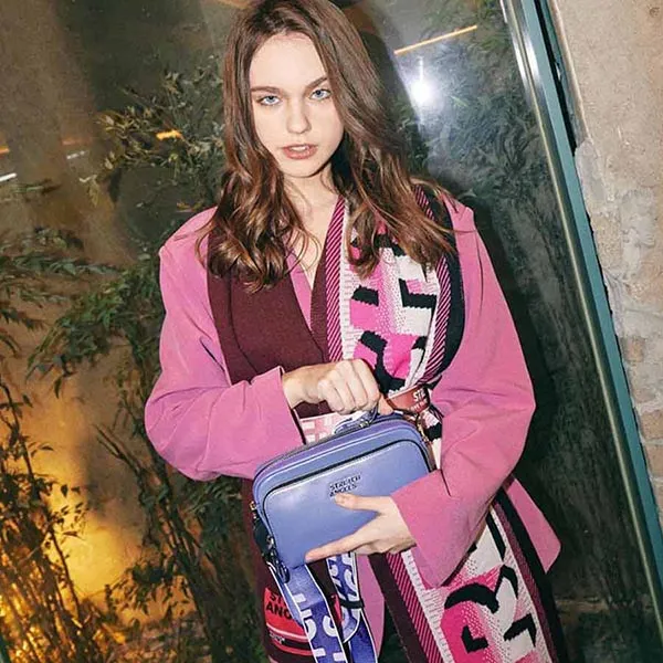 Túi Đeo Chéo Stretch Angels Panini Metal Logo Solid Bag Violet Màu Tím - Túi xách - Vua Hàng Hiệu