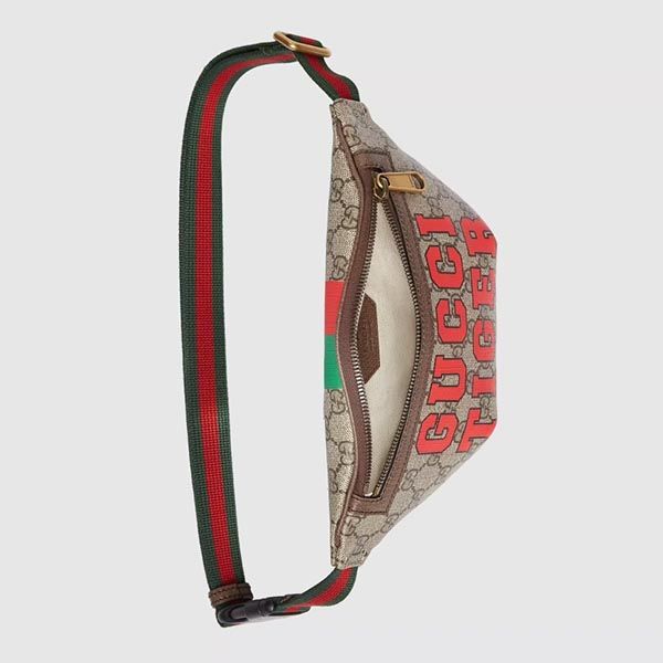 Túi Đeo Hông Gucci Tiger GG Belt Bag Beige And Red Leather Phối Màu - 4