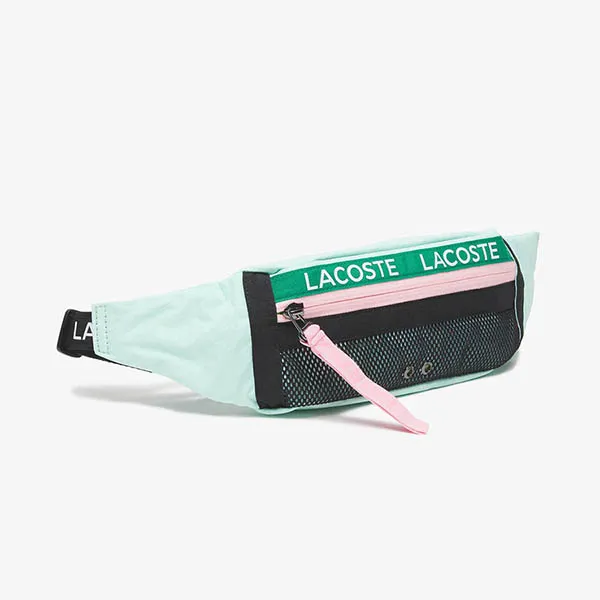 Túi Đeo Hông Lacoste Freedom Logo Band Color Màu Xanh Nhạt