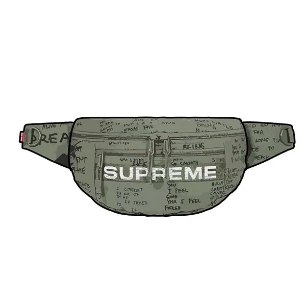 Túi Đeo Hông Supreme 23SS Field Waist Bag Olive Gonz Màu Xanh Olive - Túi xách - Vua Hàng Hiệu