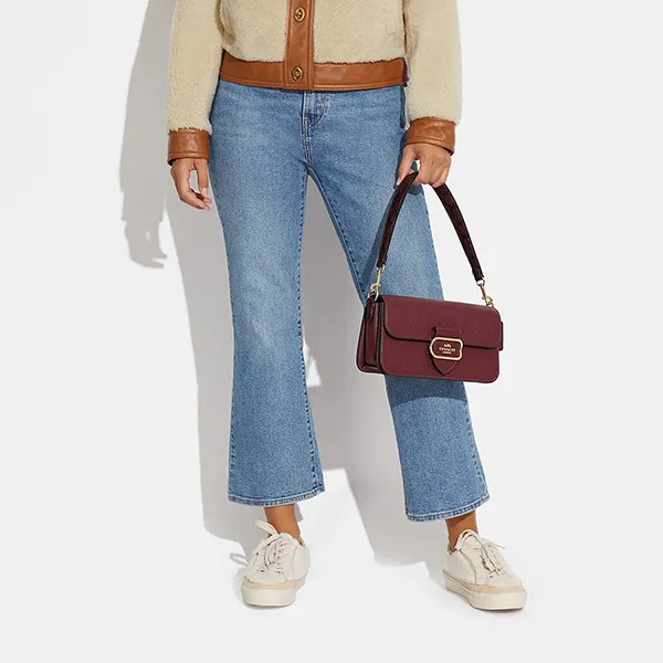 Túi Đeo Vai Coach Morgan Shoulder Bag CE561 Màu Đỏ Mận - Túi xách - Vua Hàng Hiệu