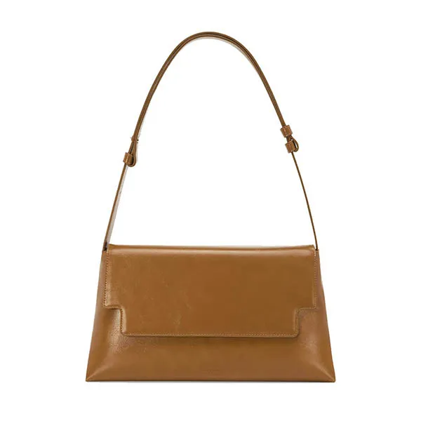 Túi Đeo Vai Find Kapoor Marty Lizzi Bag 34 Crinkled Brown Màu Nâu - Túi xách - Vua Hàng Hiệu