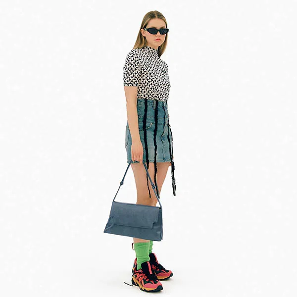 Túi Đeo Vai Find Kapoor Marty Lizzi Bag 34 Crinkled Màu Xanh Navy - Túi xách - Vua Hàng Hiệu