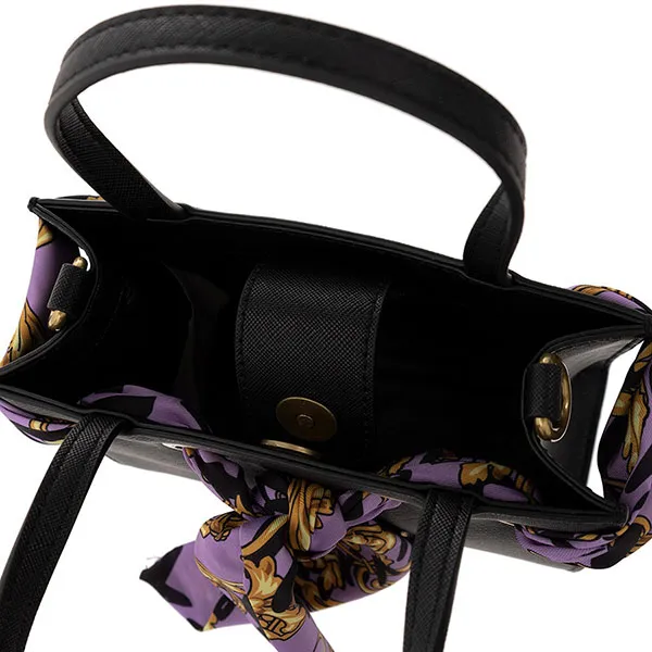 Túi Đeo Vai Versace Jeans Couture Small Tote Shoulder Bag Black Faux Leather 73VA4BAA ZS467-899 Màu Đen - Túi xách - Vua Hàng Hiệu