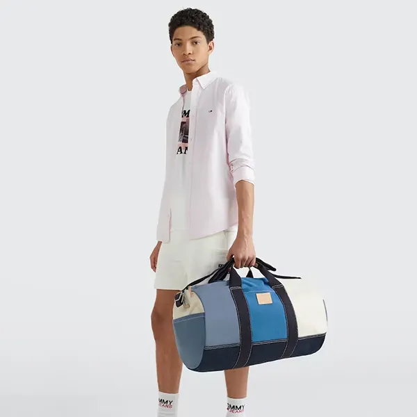 Túi Trống Tommy Hilfiger Large Canvas Duffle Bag AM08467 Phối Màu