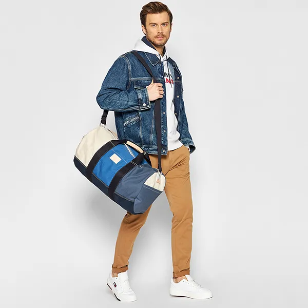 Túi Trống Tommy Hilfiger Large Canvas Duffle Bag AM08467 Phối Màu