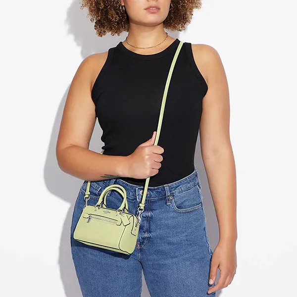 Túi Xách Coach Mini Rowan Crossbody In Pale Lime C9950 Màu Xanh Cốm