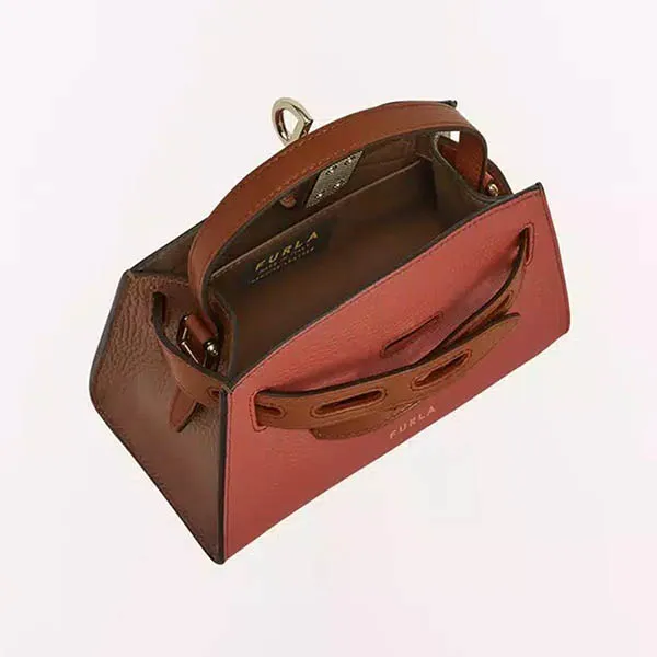 Túi Xách Furla Margherita Top Handle Mini Cannella Màu Đỏ Nâu - Túi xách - Vua Hàng Hiệu