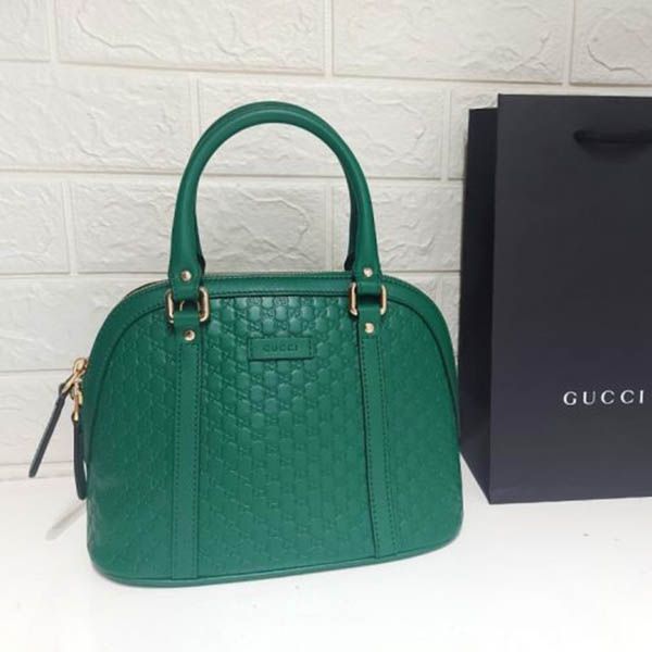 Túi Xách Gucci 2way Handbag Micro Shima Green Màu Xanh Lá - 3