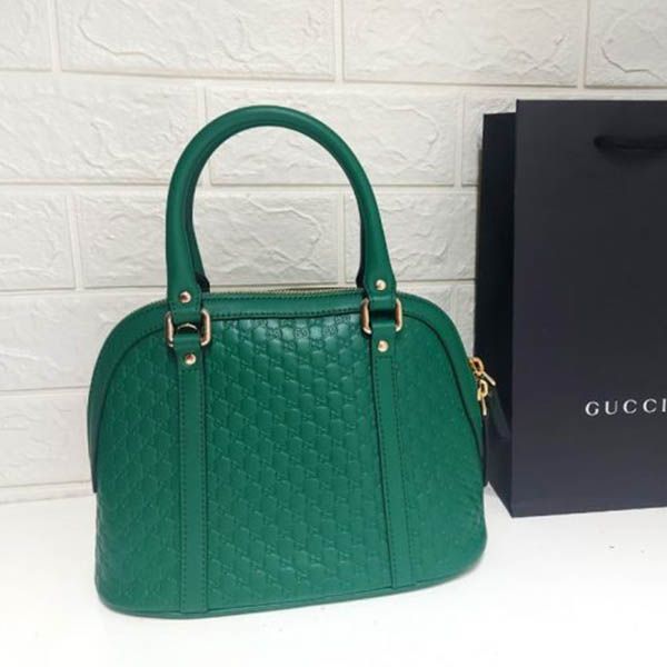 Túi Xách Gucci 2way Handbag Micro Shima Green Màu Xanh Lá - 4