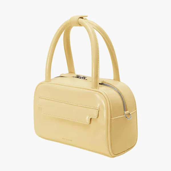 Túi Xách Tay Find Kapoor Marty Laura Bag 21 Crinkled Butter Màu Vàng - Túi xách - Vua Hàng Hiệu