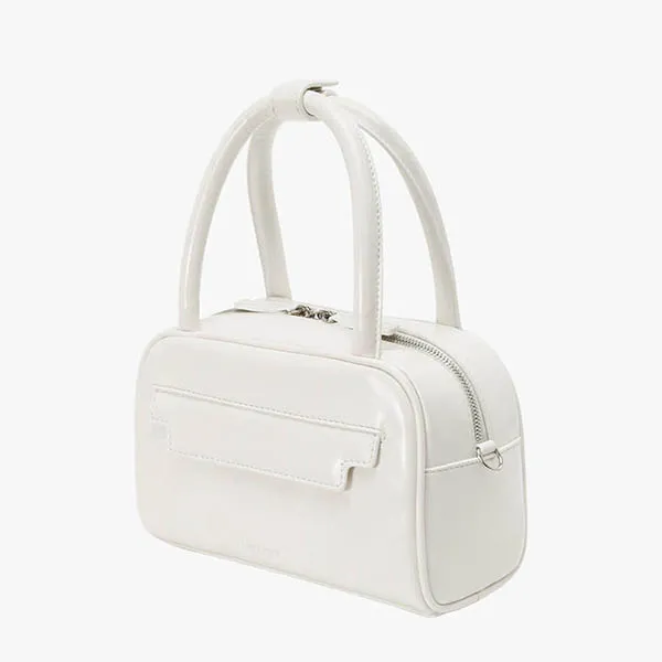 Túi Xách Tay Find Kapoor Marty Laura Bag 21 Crinkled White Màu Trắng - Túi xách - Vua Hàng Hiệu