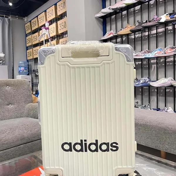 Vali Adidas Sticker Bản 2023 Màu Trắng Kem - Túi xách - Vua Hàng Hiệu