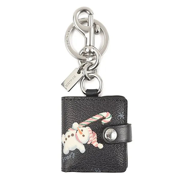Ví Nữ Coach + Card Móc Khóa Boxed Snap Wallet And Picture Frame Bag Charm C6941 Màu Đen