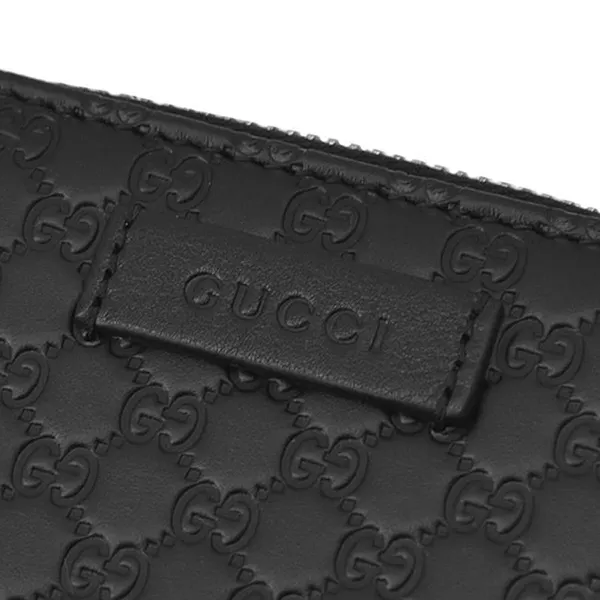 Ví Gucci Micro GG Guccissima Leather Small Bifold Wallet 449395 Màu Đen - 4