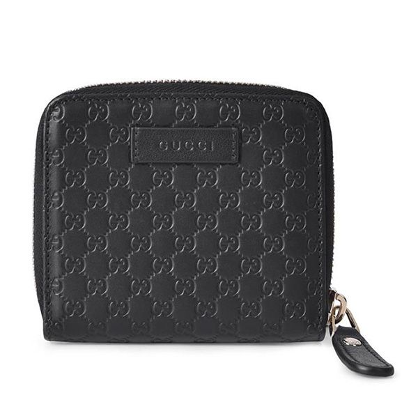 Ví Gucci Micro GG Guccissima Leather Small Bifold Wallet 449395 Màu Đen - 1