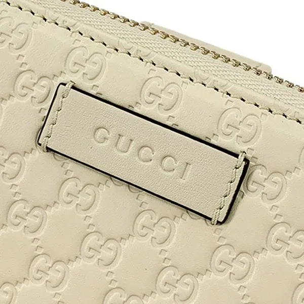Ví Gucci Micro GG Guccissima Leather Small Bifold Wallet 449395 Màu Trắng