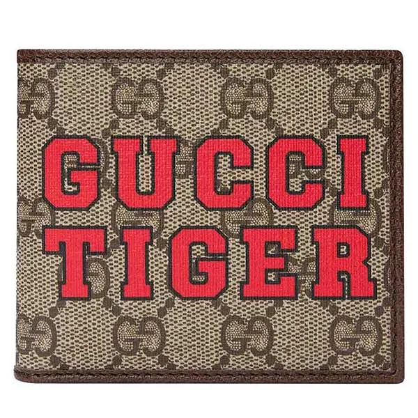 Ví Gucci Tiger GG Supreme Bifold Wallet Màu Nâu Đỏ - Túi xách - Vua Hàng Hiệu