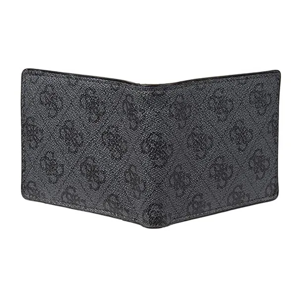 Ví Guess Men's Leather Slim Bifold Wallet Màu Đen Xám - Túi xách - Vua Hàng Hiệu