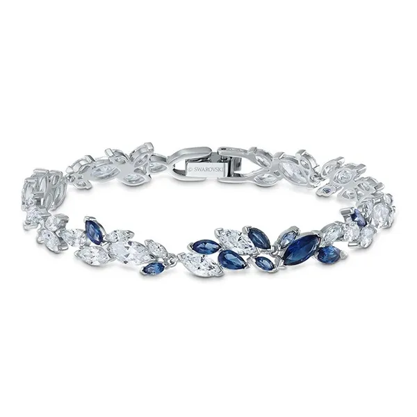 Vòng Đeo Tay Swarovski Louison Bracelet Blue, Rhodium Plated 5536548 Màu Xanh Blue