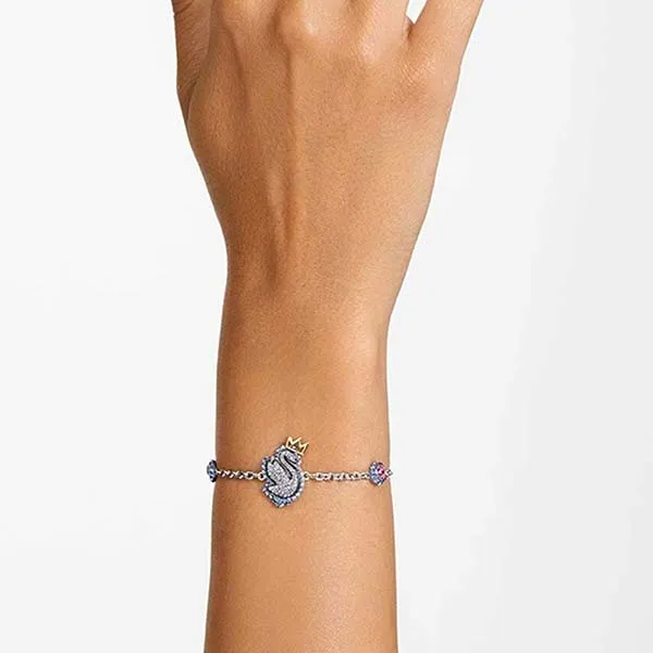 Vòng Đeo Tay Swarovski Pop Swan Bracelet 5650187 Màu Bạc Xanh