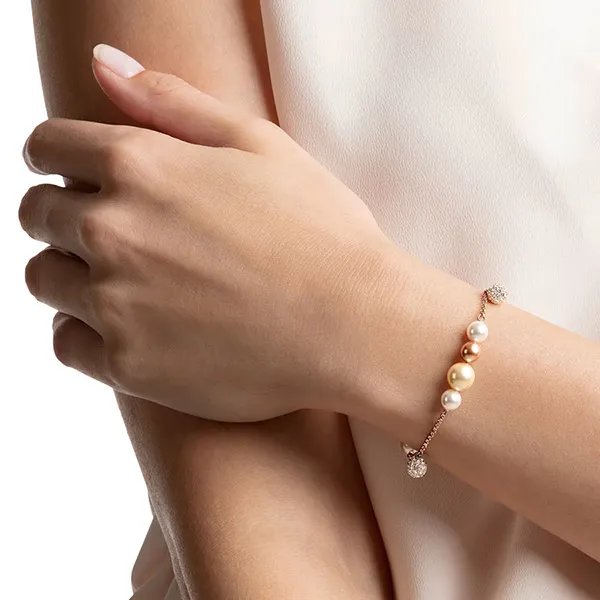 Vòng Đeo Tay Swarovski Remix Collection Pearl Strand 5464297 Màu Vàng Hồng