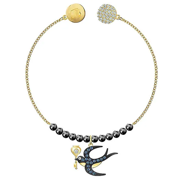 Vòng Đeo Tay Swarovski Remix Women's Bracelet Metal Silver Màu Đen Vàng - Trang sức - Vua Hàng Hiệu
