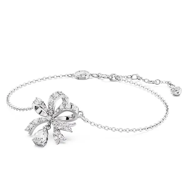 Vòng Đeo Tay Swarovski Volta Braceletbow, White, Rhodium Plated 5647581 Màu Bạc - Trang sức - Vua Hàng Hiệu