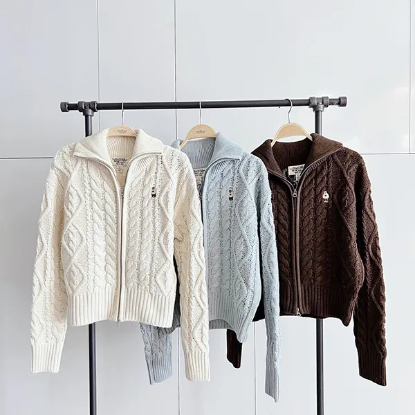 Áo Len WHOAU Có Khóa Kéo Steve Kara / WHCKC4V22F Màu Xanh Blue Size S