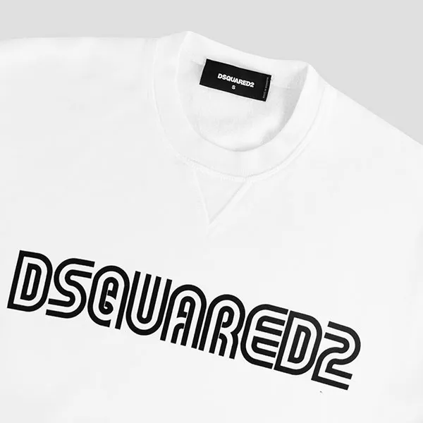 Áo Nỉ Dsquared2 White Logo Printed S71GU0563 S25030 100 Màu Trắng - Thời trang - Vua Hàng Hiệu