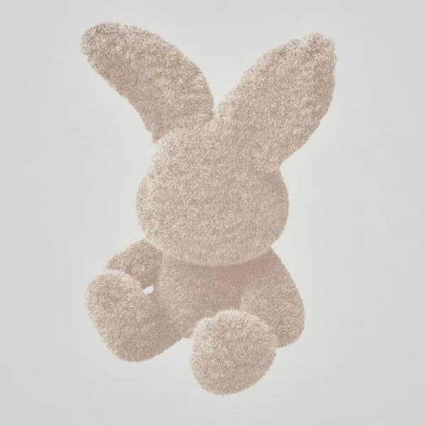 Áo Phông Acmé De La Vie ADLV Cream Fuzzy Rabbit Short Sleeve T-Shirt Cream Màu Kem Size 1
