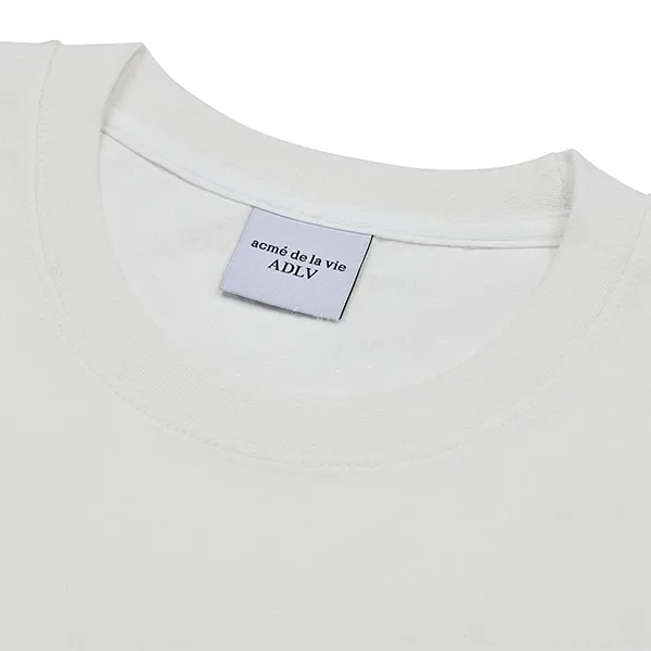 Áo Phông Acmé De La Vie ADLV Cream Fuzzy Rabbit Short Sleeve T-Shirt Cream Màu Kem Size 1