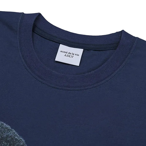 Áo Phông Acmé De La Vie ADLV Fuzzy Rabbit Short Sleeve T-Shirt Màu Xanh Navy Size 1 - Thời trang - Vua Hàng Hiệu