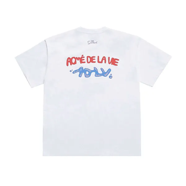 Áo Phông Acmé De La Vie ADLV T-Shirt X Simpsons Surfing Lisa White Màu Trắng Họa Tiết Size 1
