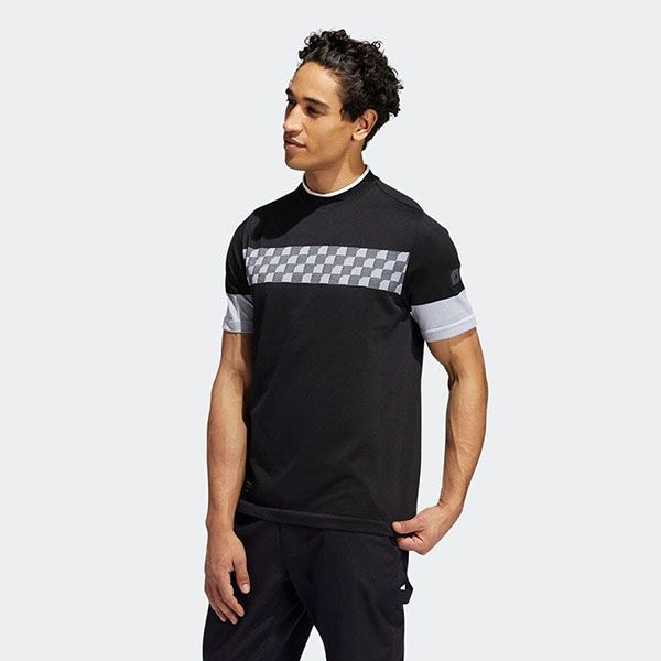 Áo Phông Adidas Golf Adicross Checkered TShirt HN9626 Màu Đen Size XS - 1